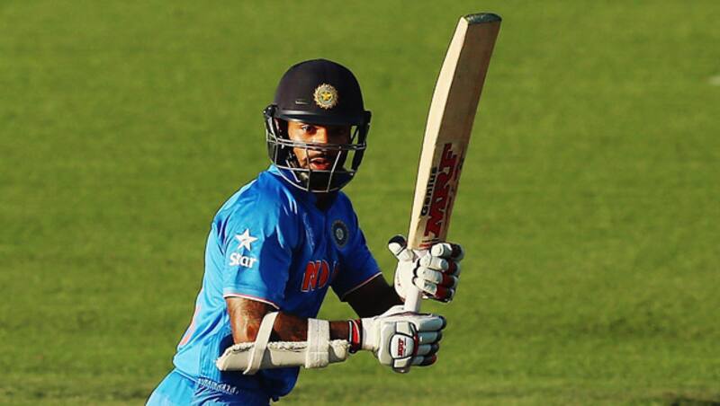 Shikhar Dhawan (above) was dismissed for mere four by fast-bowler, Tendai Chatara after being bowled by him &Acirc;&copy; Getty Images