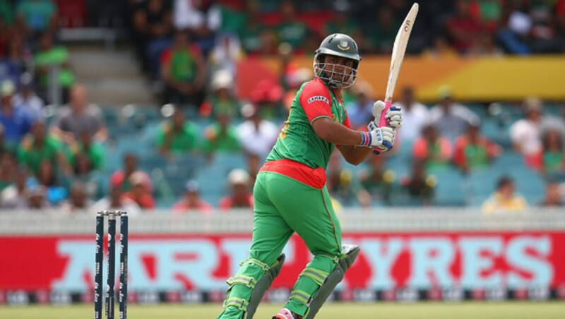 Tamim Iqbal (above) was dismissed for 95 by Josh Davey after being trapped leg-before by him &Acirc;&copy; Getty Images