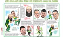 ICC Cricket World Cup 2015: South Africa vs Ireland, Pool B match in Canberra in caricatures