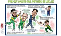 ICC Cricket World Cup 2015: Sri Lanka vs South Africa, first quarter-final in Sydney in caricatures