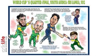 ICC Cricket World Cup 2015: Sri Lanka vs South Africa, first quarter-final in Sydney in caricatures