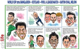 ICC Cricket World Cup 2015: Bangladesh vs Scotland, Pool A match in Nelson in caricatures