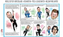 ICC Cricket World Cup 2015: New Zealand vs Afghanistan, Pool A match in Napier in caricatures