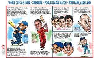 ICC Cricket World Cup 2015: India vs Zimbabwe, Pool B match in Auckland in caricatures