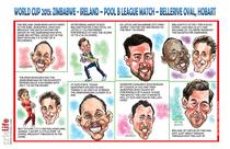 ICC Cricket World Cup 2015: Ireland vs Zimbabwe, Pool B match in Hobart in caricatures