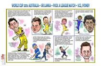 ICC Cricket World Cup 2015: Australia vs Sri Lanka, Pool A match in Sydney in caricatures