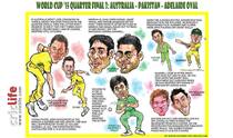 ICC Cricket World Cup 2015: Australia vs Pakistan, third quarter-final match in Adelaide in caricatures