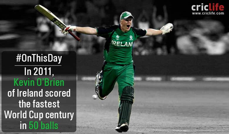ICC Cricket World Cup 2011: Kevin O’Brien’s fastest World Cup century seals a win against England