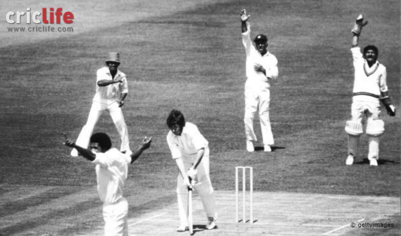 New Zealand&acirc;s John Morrison is trapped leg before by Bernard Julien, who went on to pick four wickets