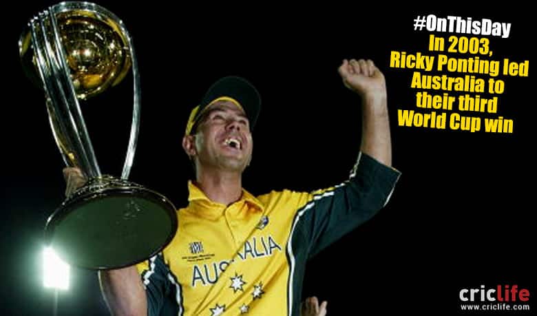 ICC Cricket World Cup 2003: Ricky Ponting on top of the World