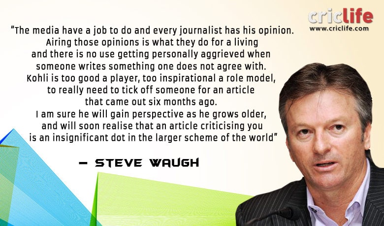 Steve Waugh feels Virat Kohli needs to show a bit of maturity