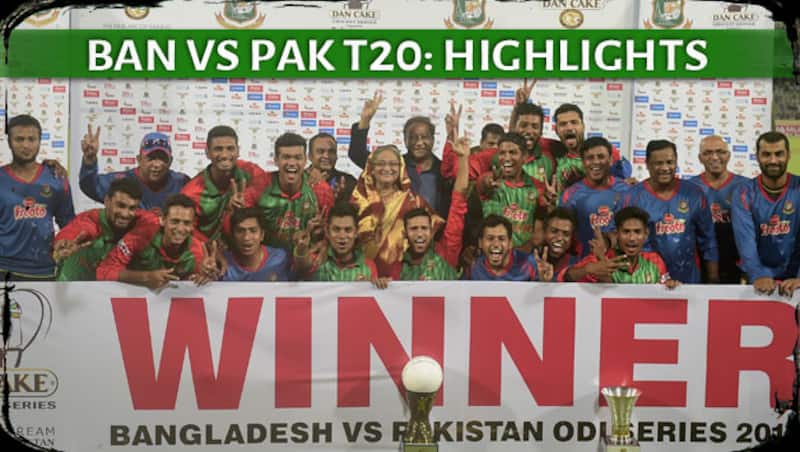 Bangladesh registered their first ever win over Pakistan in T20Is &copy; AFP