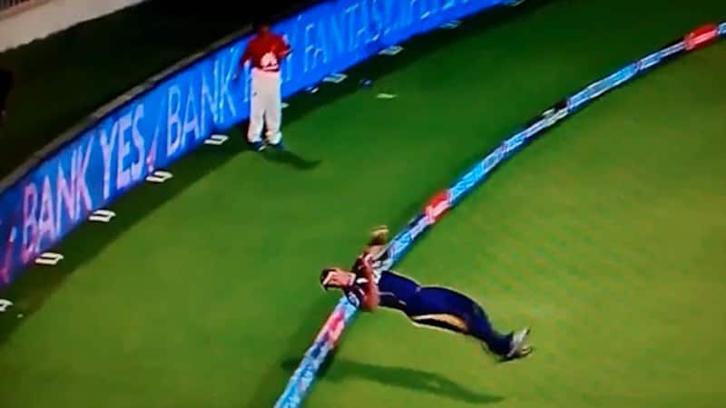 Chris Lynn's catch was one of the best in IPL 2014. Photo Courtesy: Screengrab from a video on YouTube