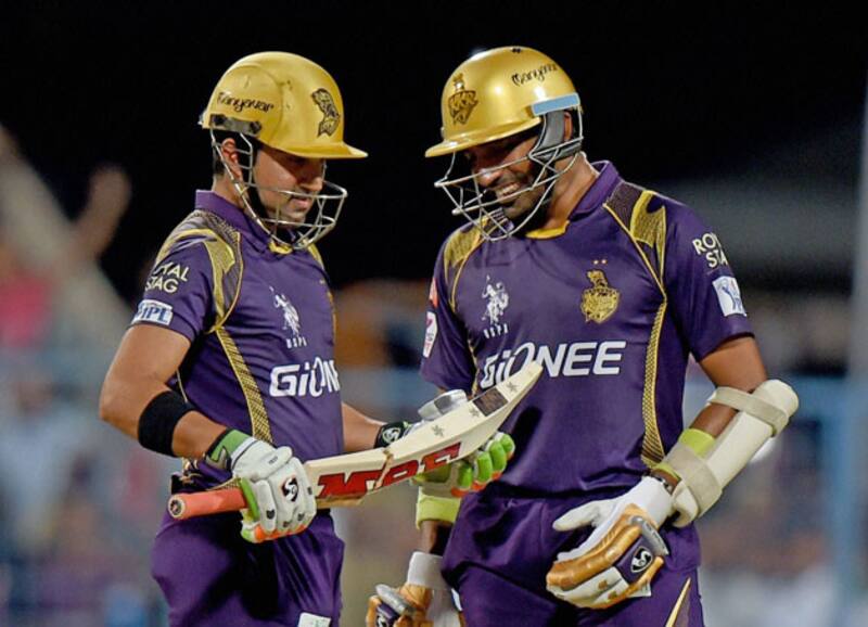 Gautam Gambhir defended his opening partner Robin Uthappa &Acirc;&copy; PTI
