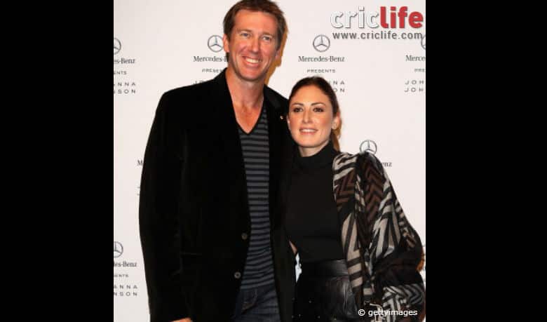Glenn McGrath with wife Sara Leonardi