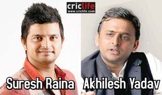 Suresh Raina and Akhilesh Yadav