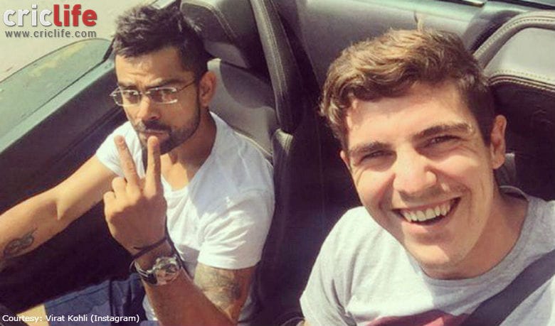 Virat Kohli takes Sean Abbott for a ride in his new Lamborghini Gallardo