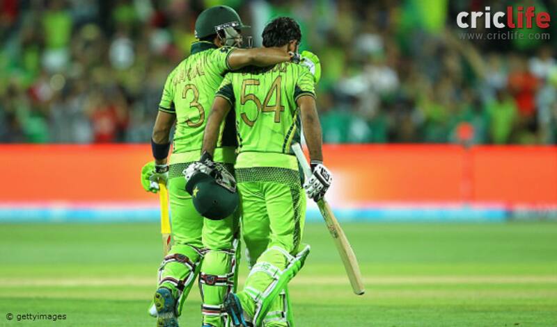Selfless Umar Akmal celebrates the win with centurion Umar Akmal