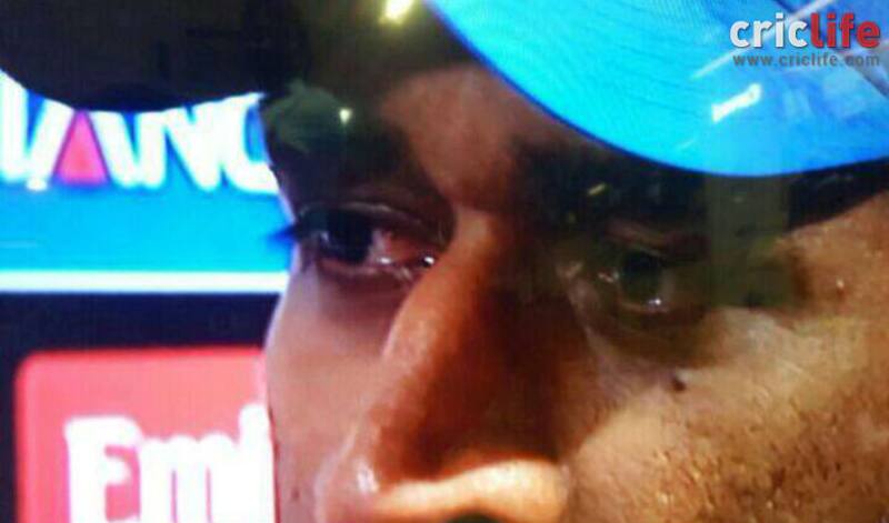 Close-up of Dhoni&acirc;s eyes