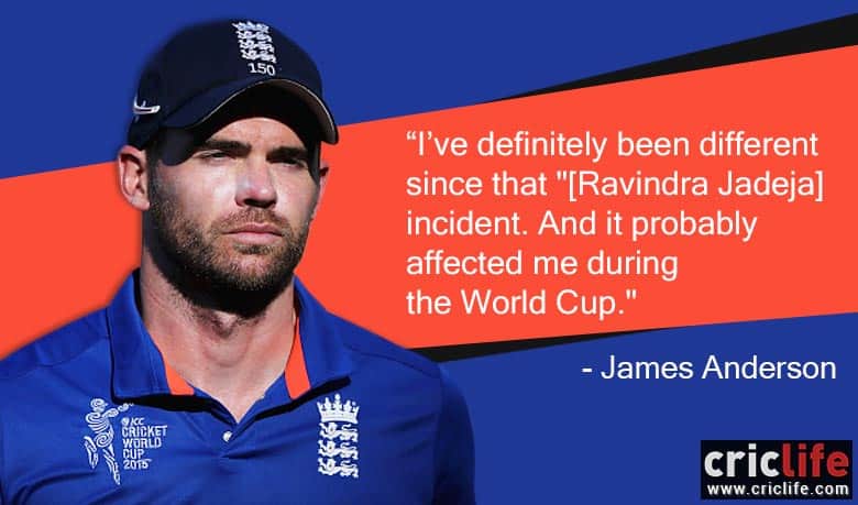 James Anderson says the ‘Ravindra Jadeja’ incident had an impact on him during the World Cup