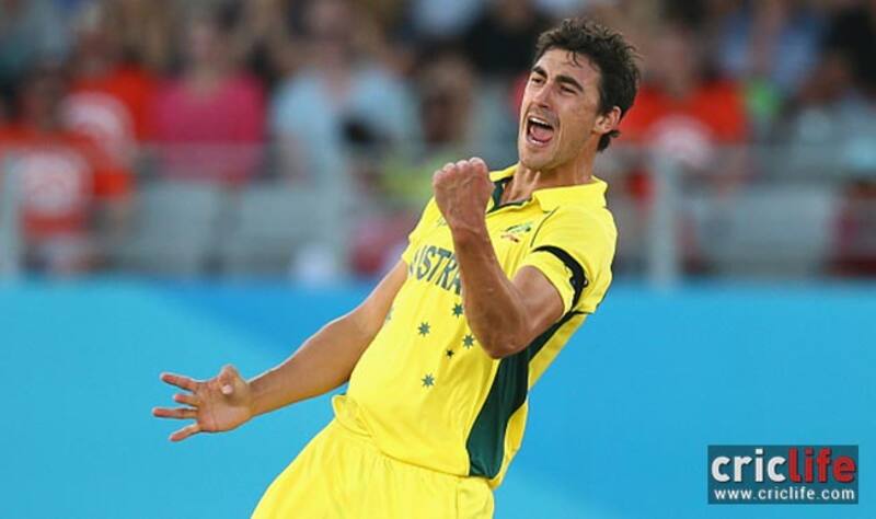 Mitchell Starc jubilant after dismissing New Zealand&acirc;s Tim Southee