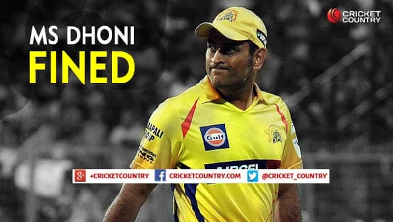 MS Dhoni was fined 10 % of his match fees &Acirc;&copy; IANS
