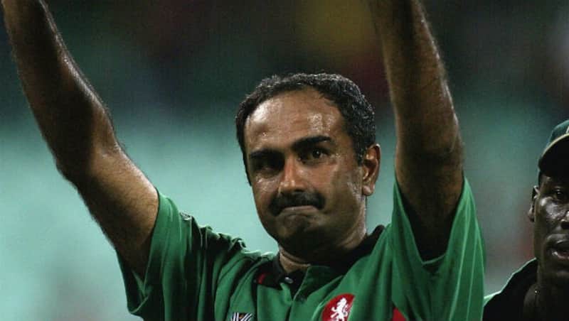 Aasif Karim finished with figures of 3 for 7 against Australia in the 2003 World Cup &Acirc;&copy; Getty Images