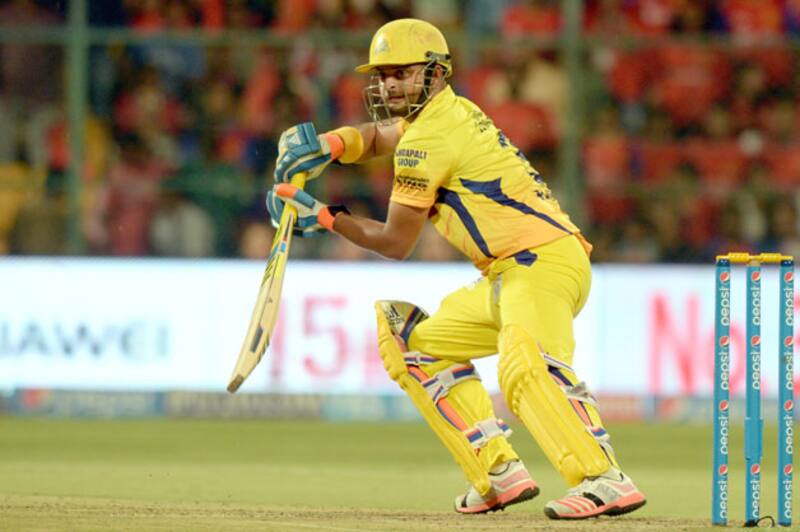 Suresh Raina (above) was dism8issed for 28 by off-spinner Harbhajan Singh after being stumped by Parthiv Patel &Acirc;&copy; IANS