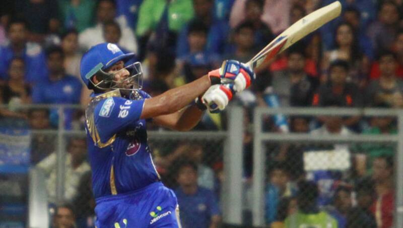 Rohit Sharma (above) was dismissed for impressive 50 after being caught by Faf du Plessis at long on off Dwayne Bravo &Acirc;&copy; IANS