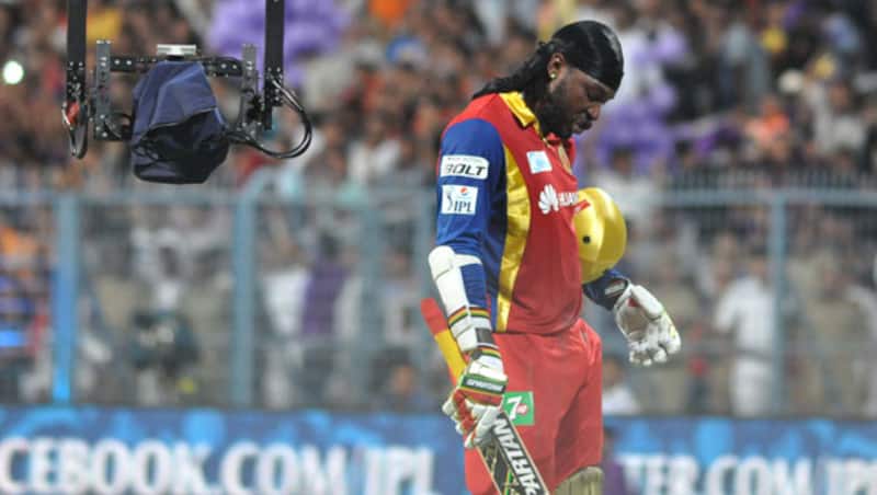 Chris Gayle (above) was dismissed for mere 13 by fast-bowler, Lasith Malinga, after being caught brilliantly by Lendl Simmons at short third man &Acirc;&copy; IANS