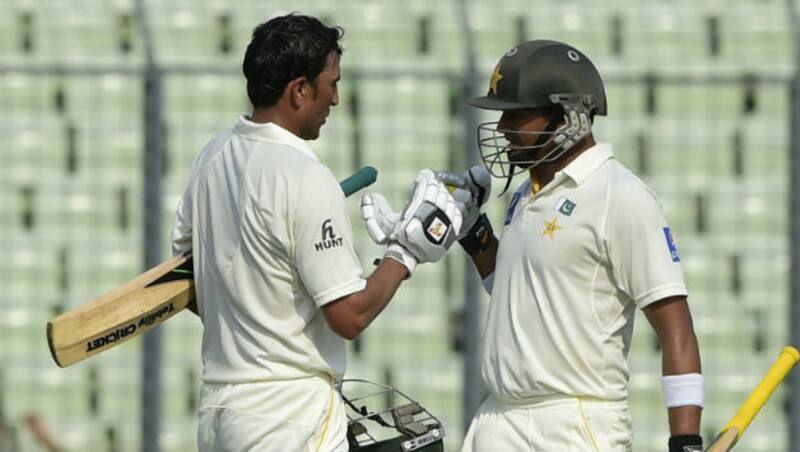 Younis Khan and Azhar Ali shared a 250-run stand for the third wicket &copy; AFP