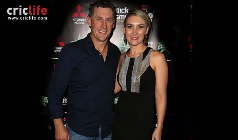 David Hussey with his adorable wife Kristy Hussey