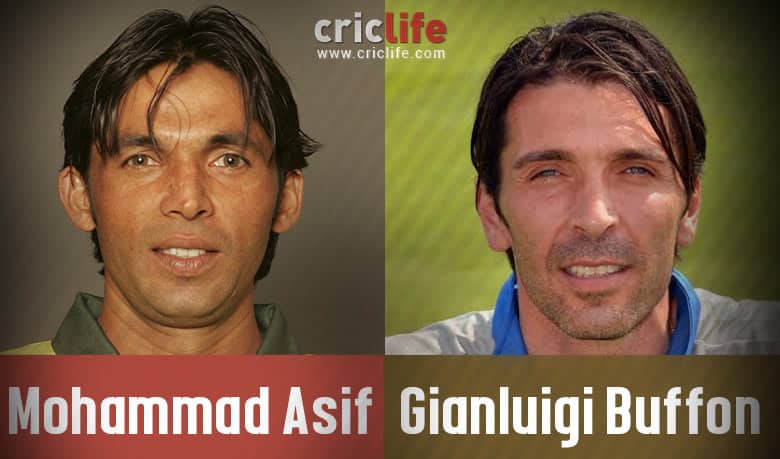 Mohammad Asif and Gianluigi Buffon