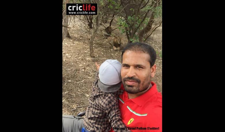 Yusuf Pathan spends time with family at Sasan Gir forest