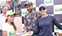 Shikhar Dhawan and his wife Ayesha visit Smile Foundation for a social cause