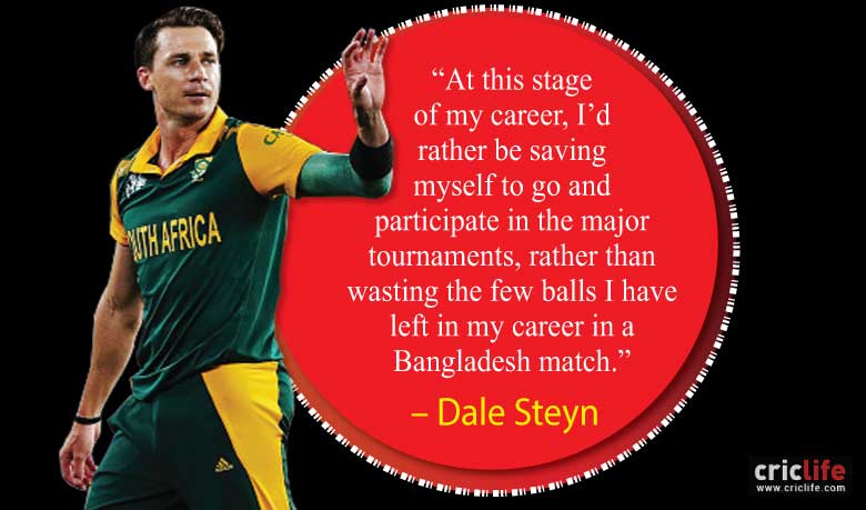 Dale Steyn doesn’t want to waste the “few balls left” in his career in a Bangladesh match