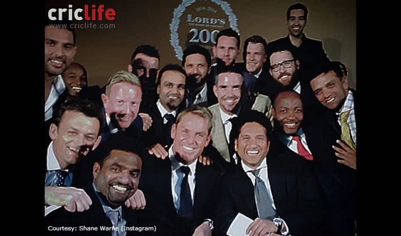 Shane Warne reminiscences the photo with cricketing greats