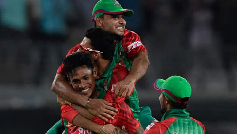 The second ODI win ensured a first-ever series win for Bangladesh (above) over India © AFP
