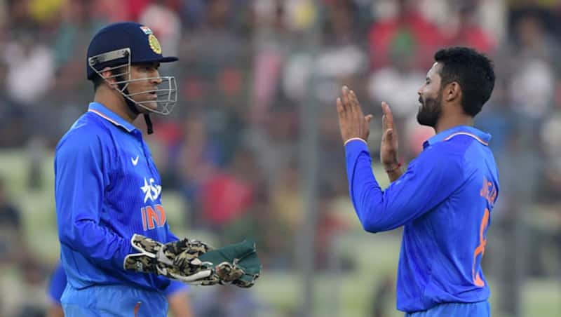 MS Dhoni and Ravindra Jadeja have been lacklustre with the bat of late &copy; AFP