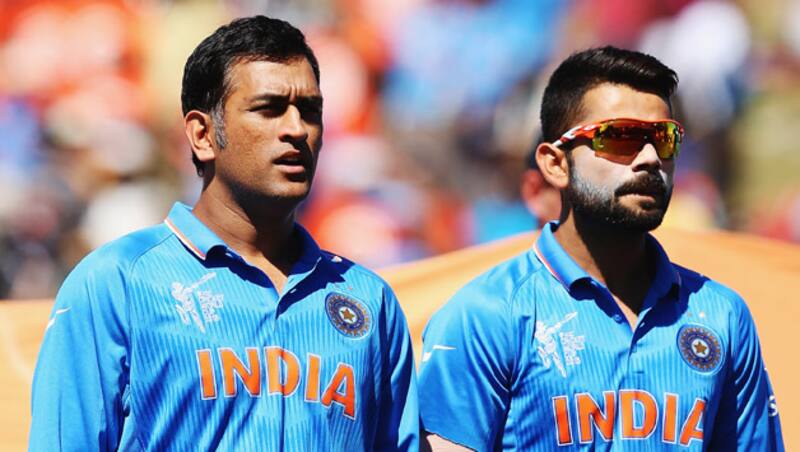MS Dhoni (left) and Virat Kohli, the ODI and Test captain of India respectively &Acirc;&copy; Getty Images