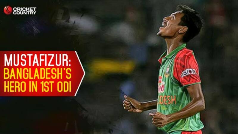 Mustafizur Rahman rattled India in his first ODI &Acirc;&copy; AFP