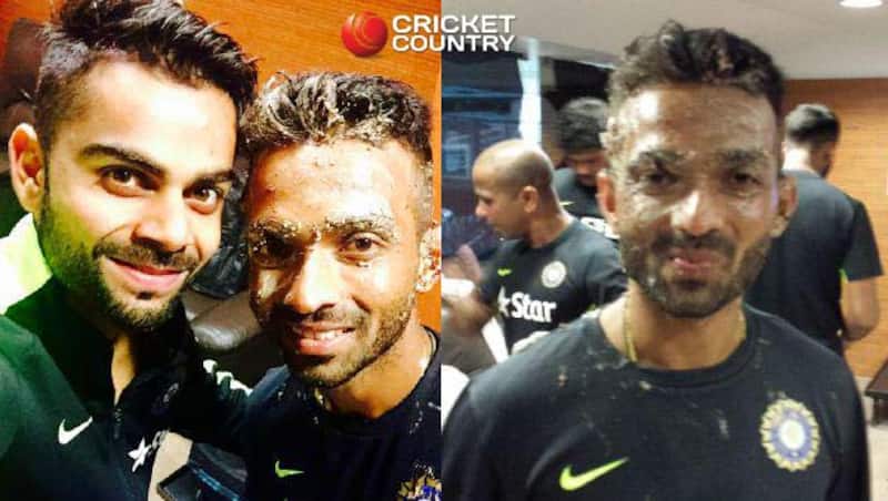 Virat Kohli (left) with Ajinkya Rahane. Photo courtesy: Ajinkya Rahane's Twitter account