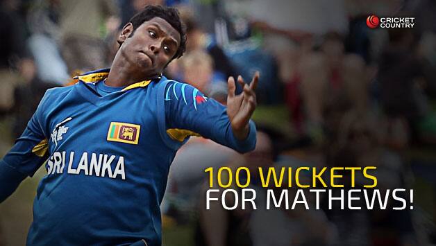 Angelo Mathews got to the milestone in his 161st ODI © Getty Images