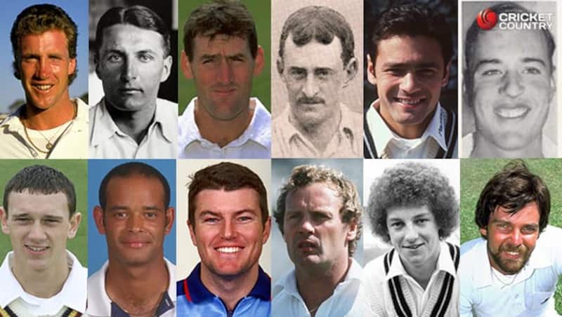 Who cares when it&rsquo;s not The Ashes? Clockwise from top left: Chris Broad, Charlie Barnett, Matthew Elliott, Tip Foster (c), Mark Ramprakash, Ron Archer, Geoff Miller, Jack Richards (wk), Dean Headley, Rodney Hogg, Stuart MacGill, Gary Pratt (12th man) &copy; Getty Images, Ron Archer picture courtesy: eBay