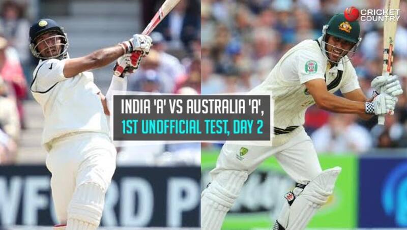 Cheteshwar Pujara (left) and Usman Khawaja, captains of India 'A' and Australia 'A' respectively &copy; Getty Images