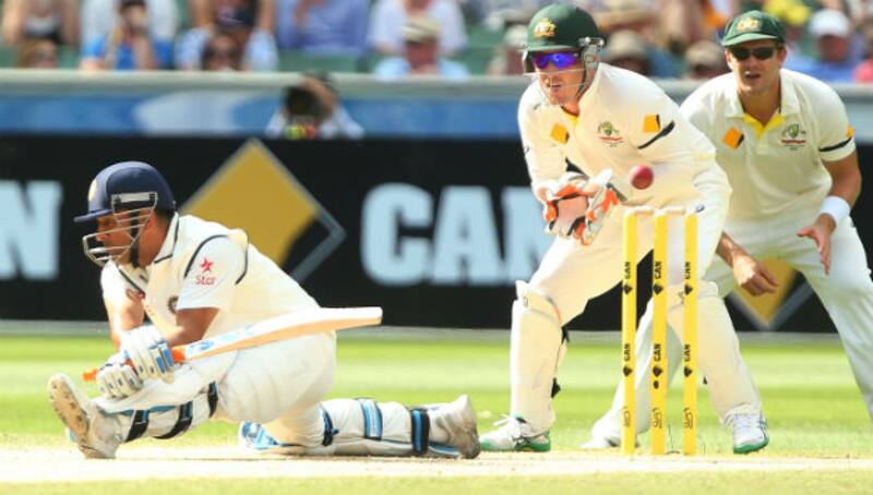 MS Dhoni batting against Australia &copy; Getty Images