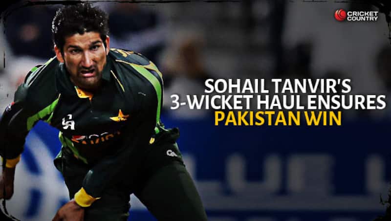 Sohail Tanvir bowled a brilliant spell as he claimed three wickets &copy; AFP