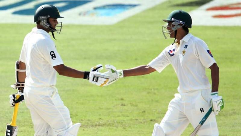 Younis Khan (Right) was dismissed at the stroke of lunch but Azhar Ali (Left) will look to continue his good run in the second session &Acirc;&copy; Getty Images (File photo)