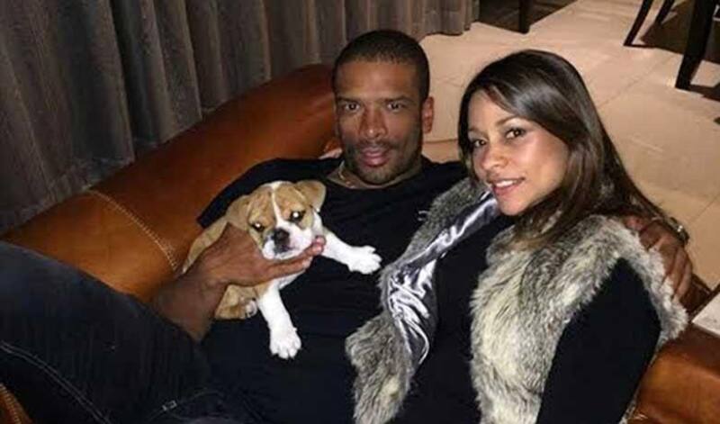 Vernon Philander with his partner Mandy Hudson and his pet dog.