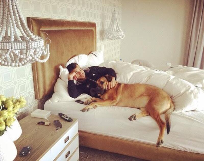 JP Duminy's pet shares some precious moments with him in the bed before JP has to leave for yet another cricketing assignment.